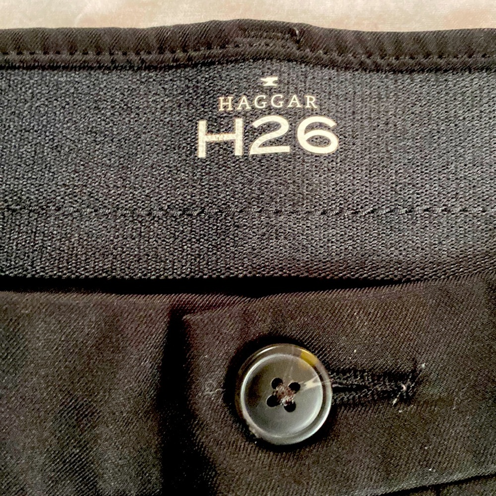 Haggar H26 Black Men’s Trousers or Slacks 36x32